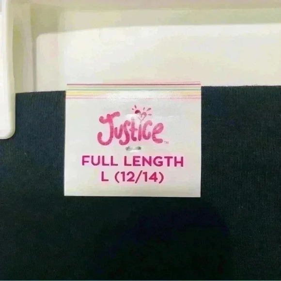 Justice Girl Bundle Tye Dye Black Leggings Blue Strong Tank Top size Large 12-14 - Picture 13 of 13